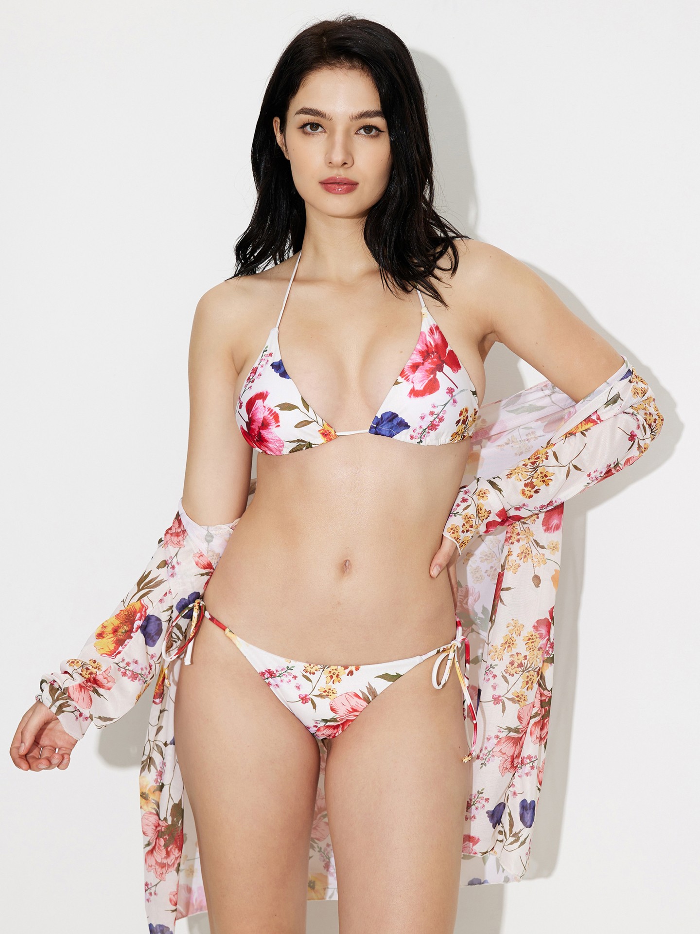 Camel Color Block Bikini Set