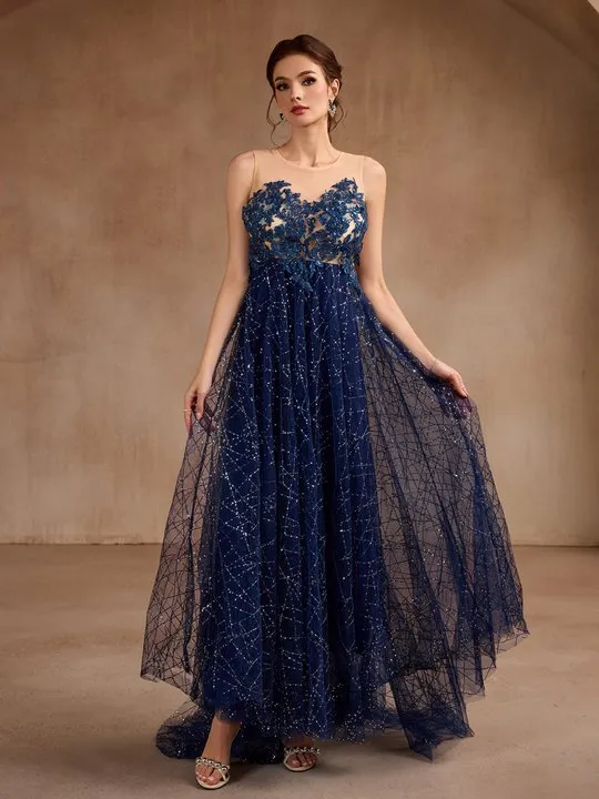 open lace back dress MiDee Modern Dance long Dress Women Adult Deep V Leotards Dresses Costume  Mesh Contemporary Competition Performance dance clothes Girls party Evening  Dress – MiDee Dance Costume main image 1