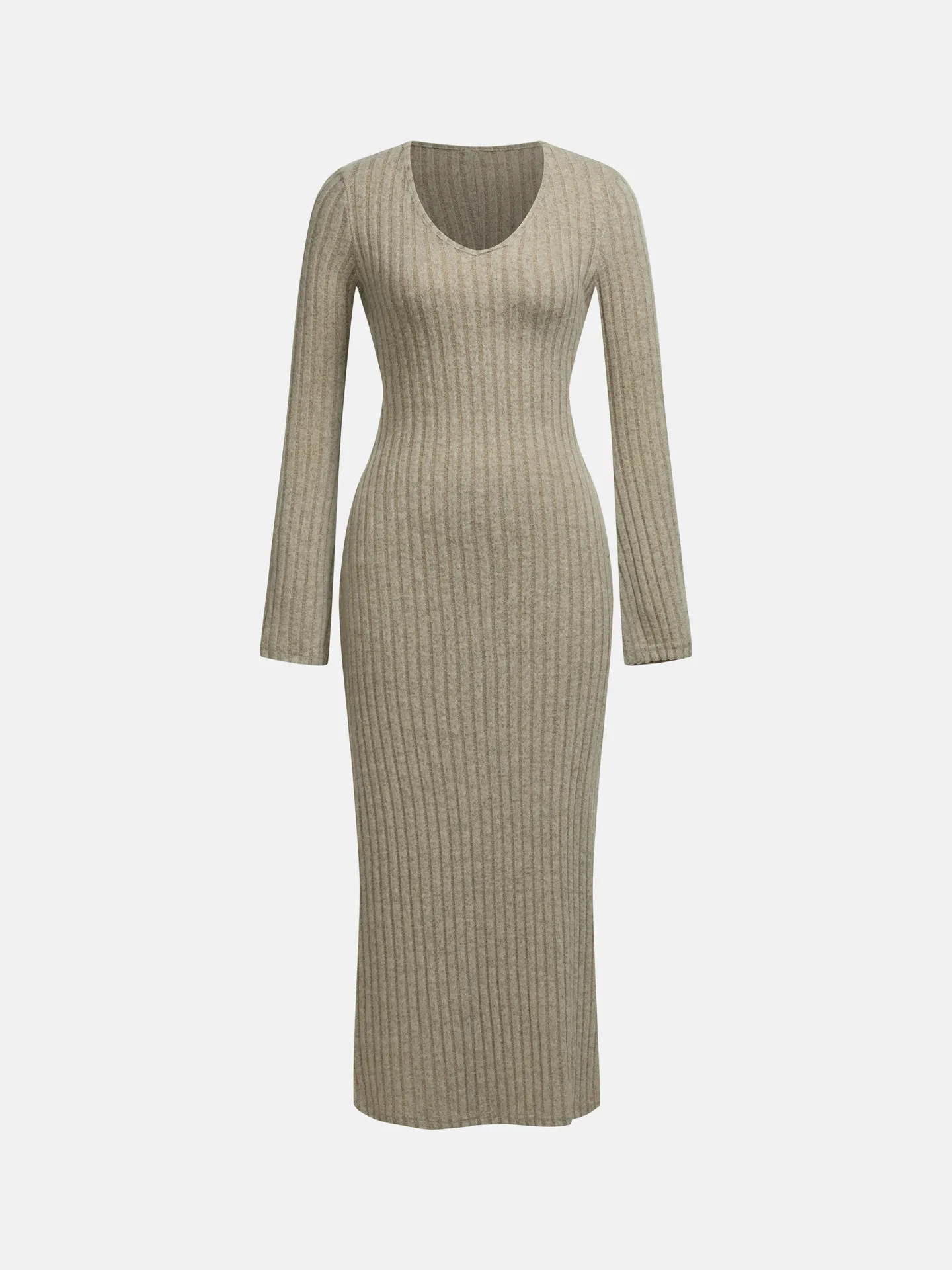 strapless open back dress Black Midi Dress Long Sleeve Keyhole Bodycon Rib Knit