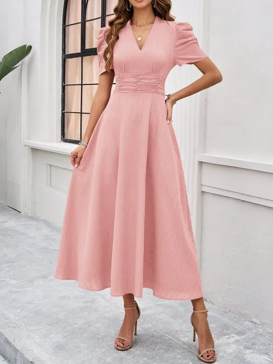 navy blue dress for baby girl 2023 Spring Elegant Hepburn Stain Women Dresses Korean Fashion Chic Bowtie Long Sleeve Vestidos Folded Design Prom A Line Dress main image 1