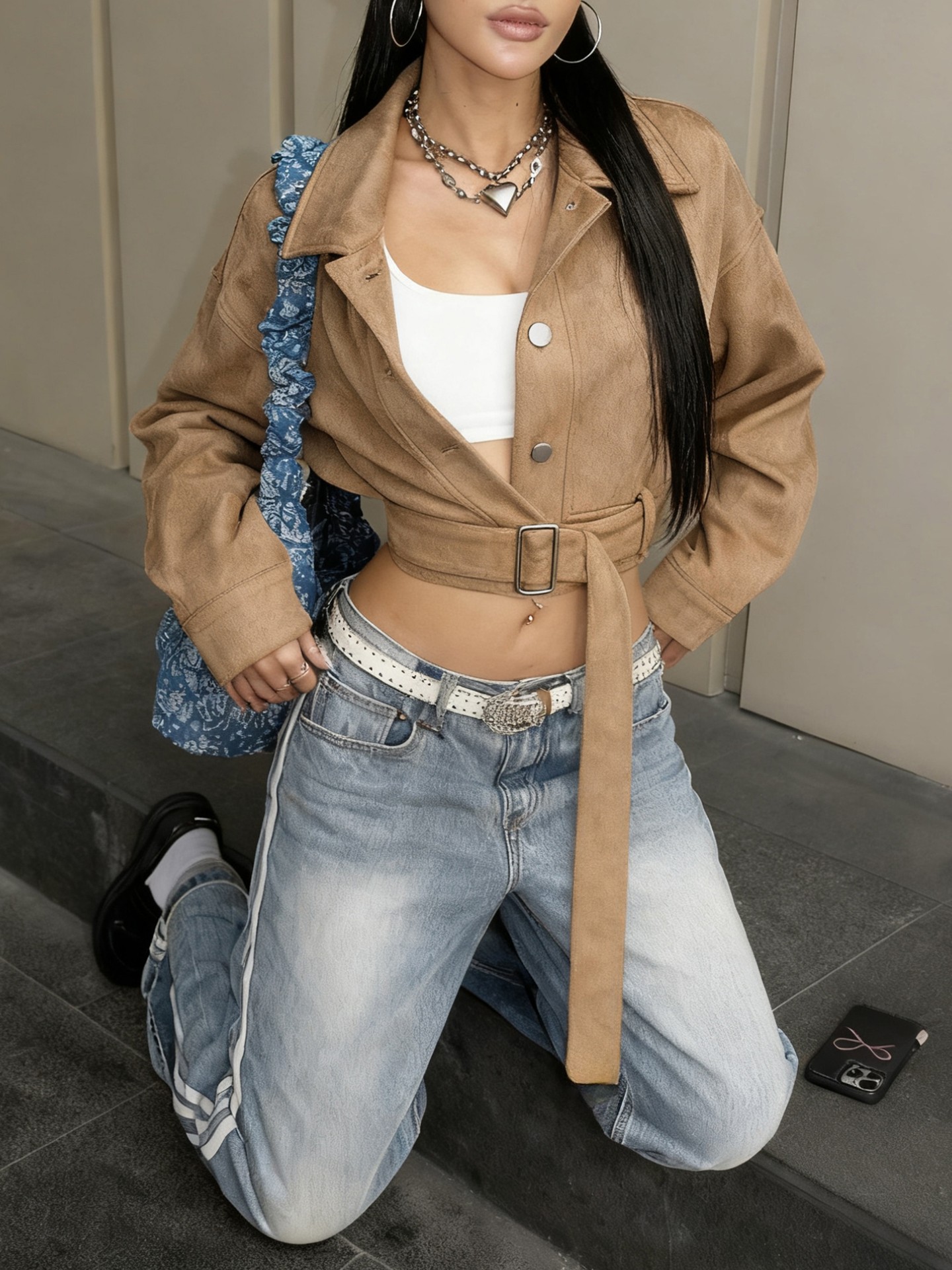 Khaki Belted Utilty Jacket