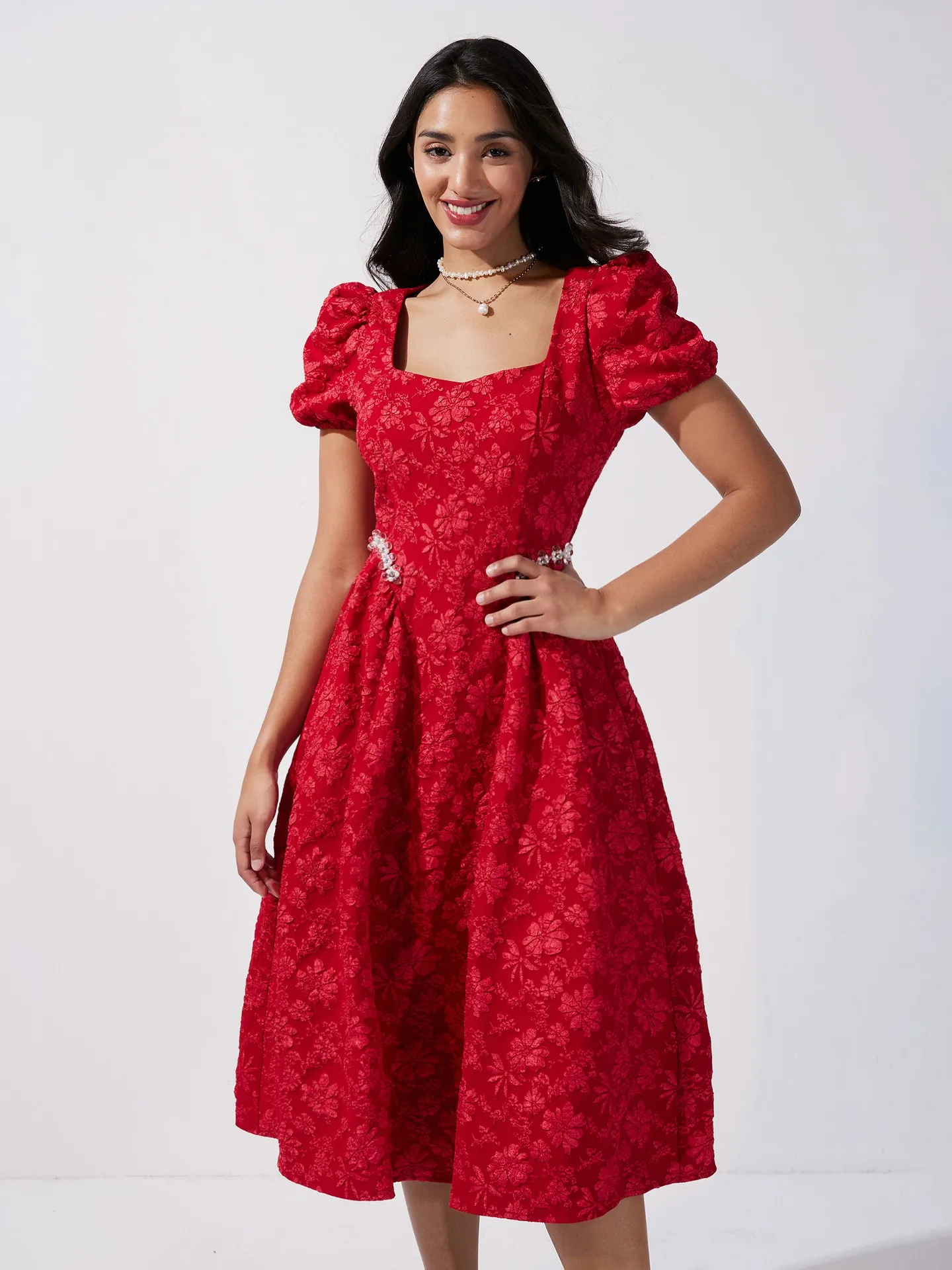 トップス theredthread S rhinestone dress THEREDTHREAD / ザレッドスレッド】S rhinestone dress