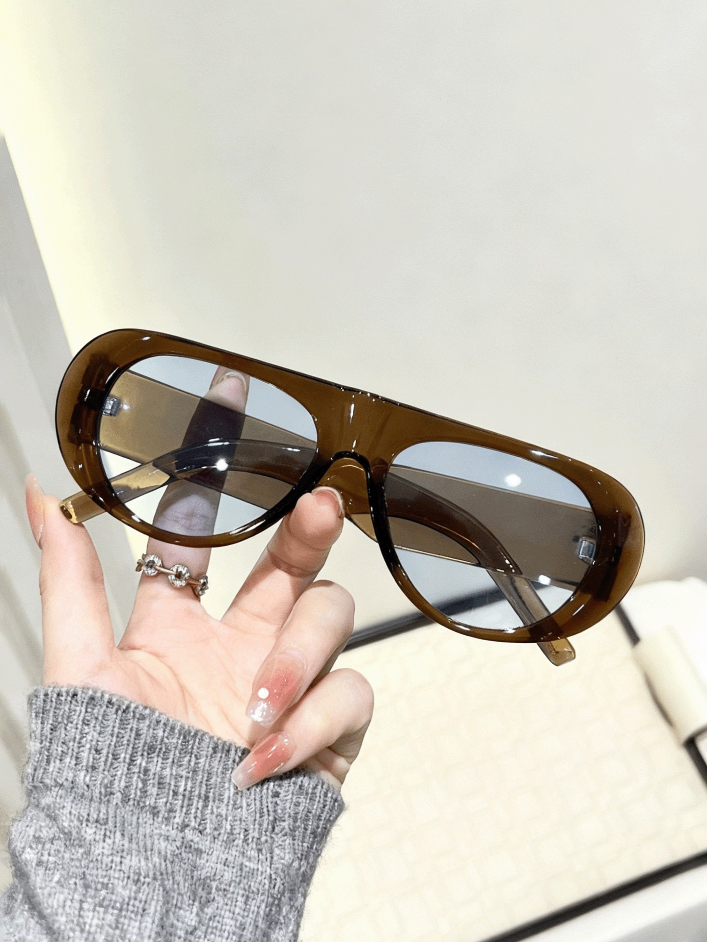 Color Block Retro Sunglasses