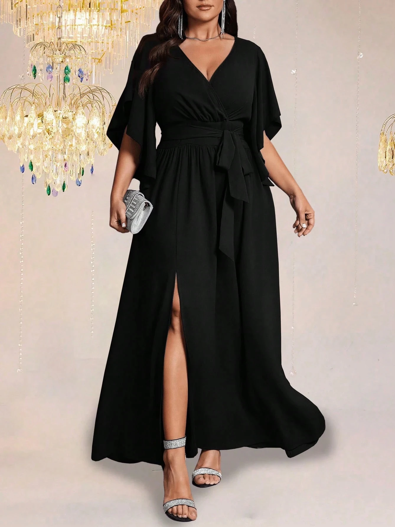 knee length dresses for ladies Vinya Poplin Drop Waist Dress