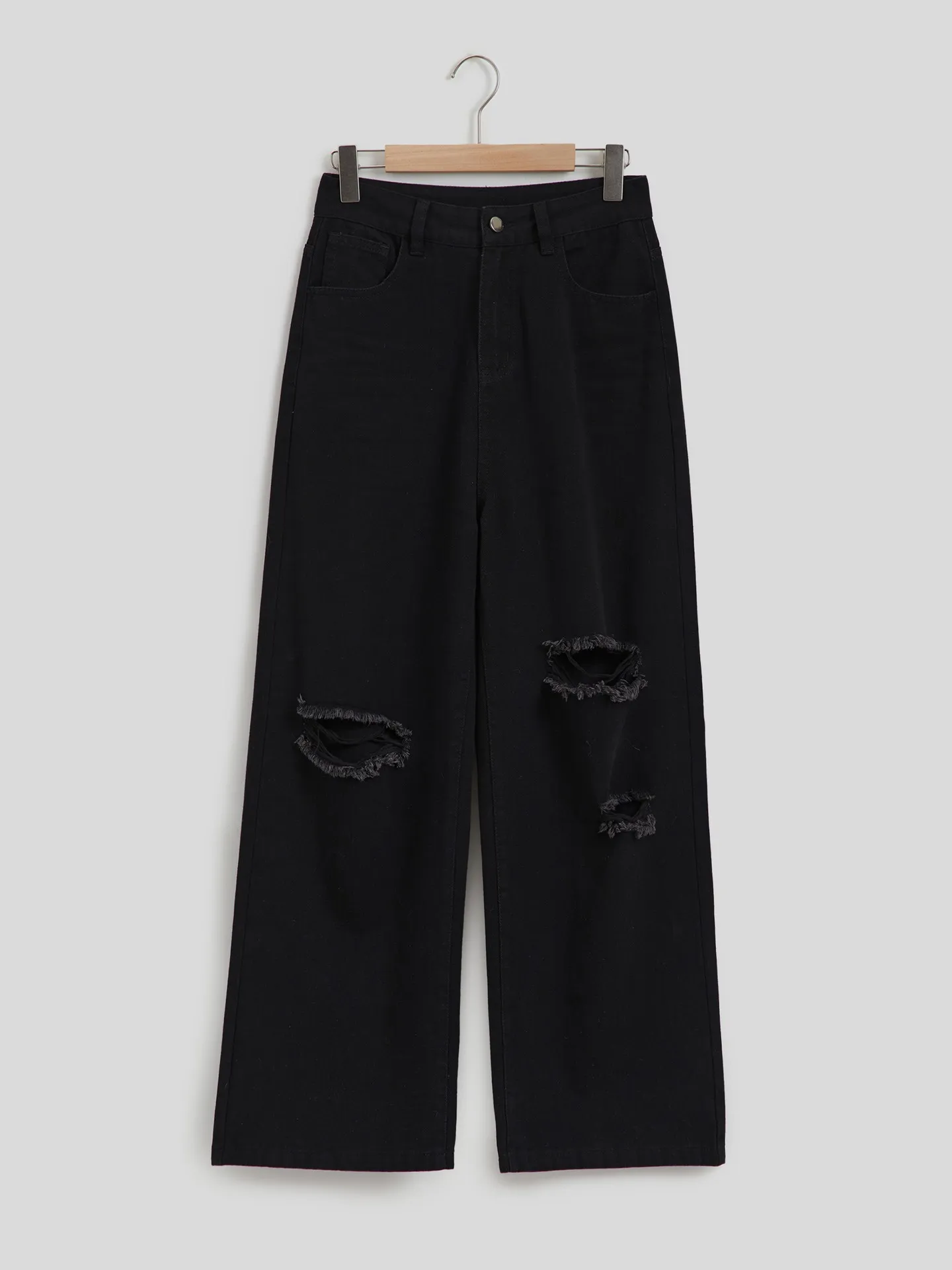 Ripped High Waist Wide Leg Jeans | Savana | Bestsellers