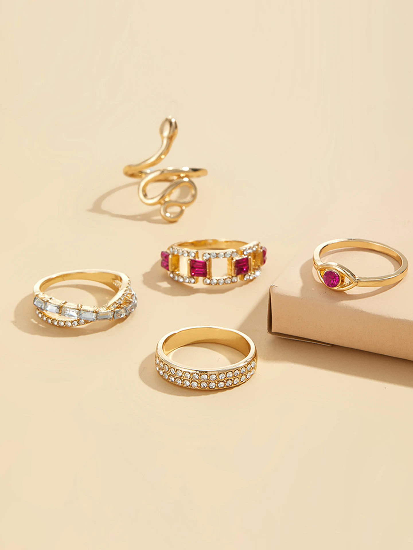 Rhinestone Ring Set | Savana | Bestsellers