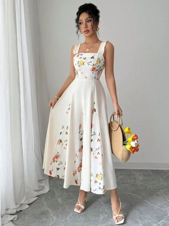 slim fit dress slacks European City Fit & Flare Mini Dress