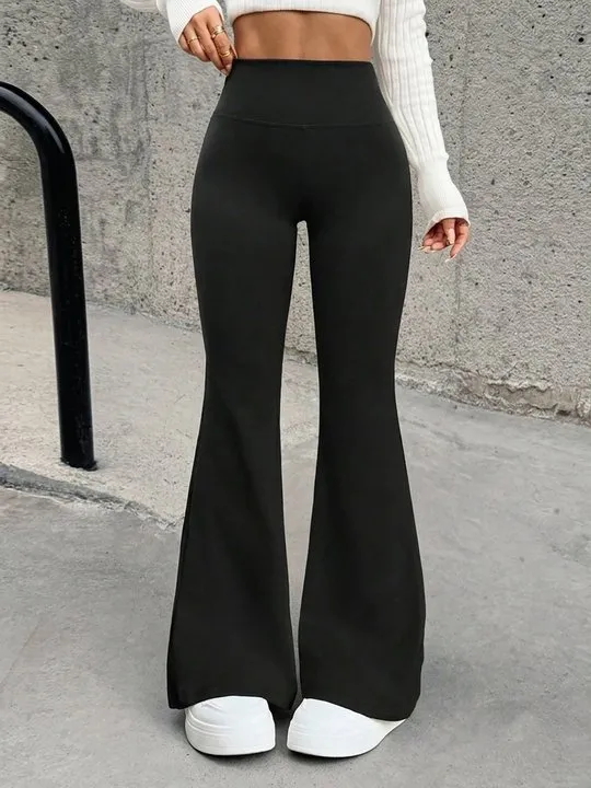 black dress flare pants Sprwmn Micro Flare Pants in Black main image 1