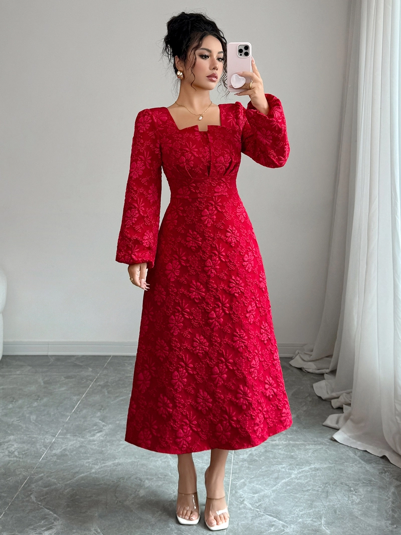 Savana Jacquard A-Line Dress