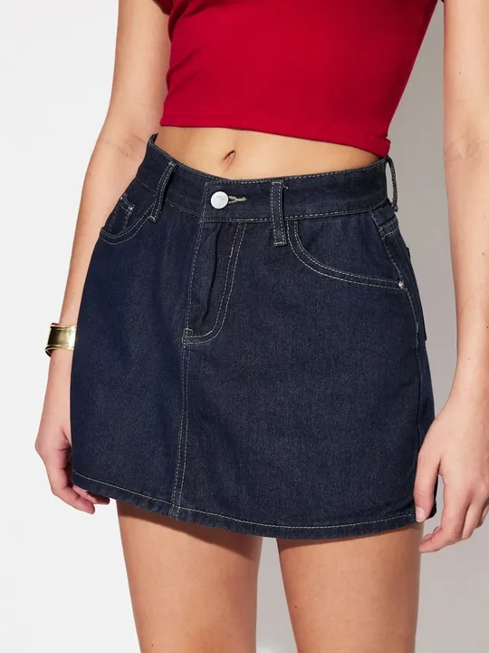 Denim A-Line Skirt
