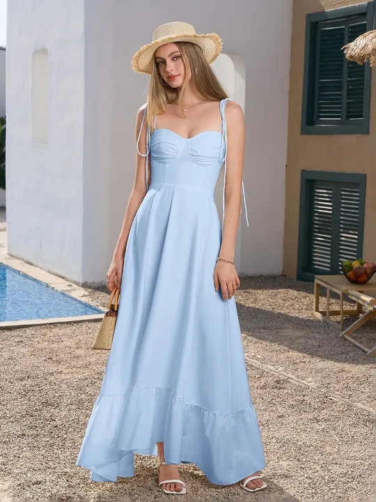 Lace Up A-Line Dress