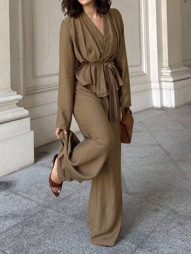 Savana Belted Co-ord Set Khaki 30% OFF