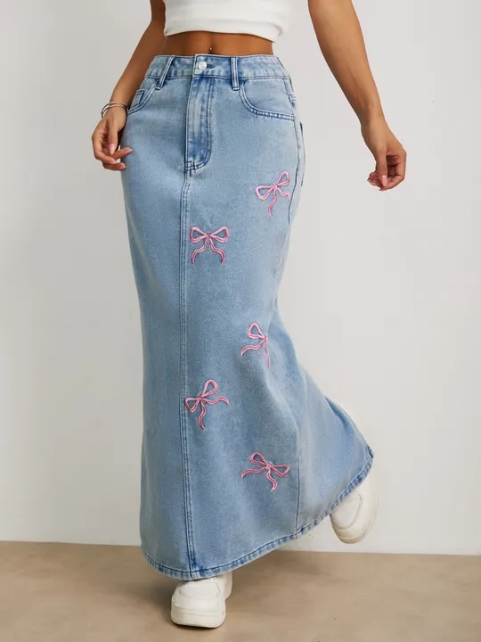 Embroidered Straight Skirts