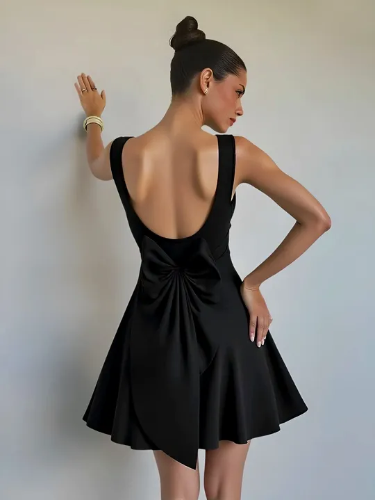 Open Back A-Line Dress