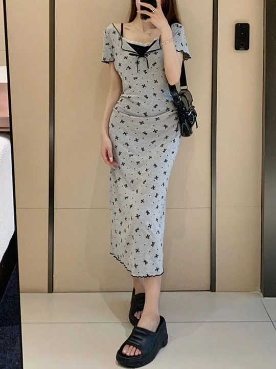 lilac designer dresses Final Sale Luxury Feathers Beaded Evening Dress with Overskirt SS456 Item runs to our elegant easy long casual workdresses Size:33-Waist w Open Bottoms