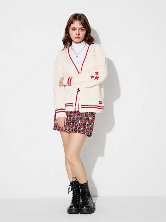 Contrast Stitch Knit Cardigan | Savana | Bestsellers