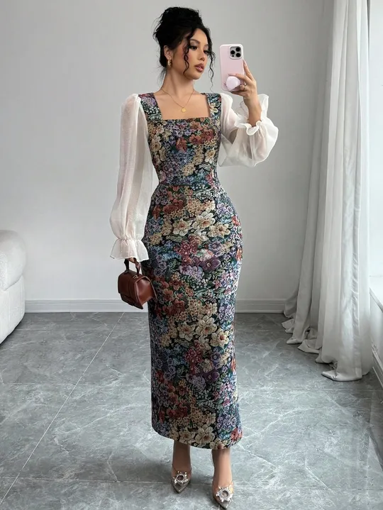 Jacquard Pencil Dress | Savana | Bestsellers