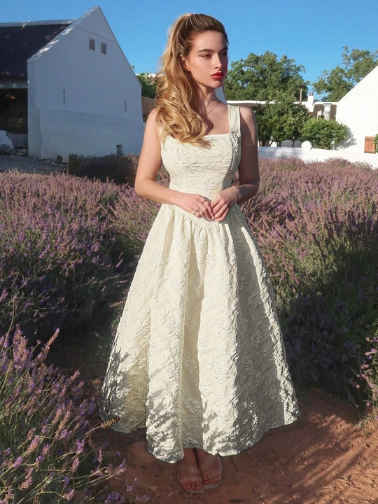 Open Back A-Line Dress