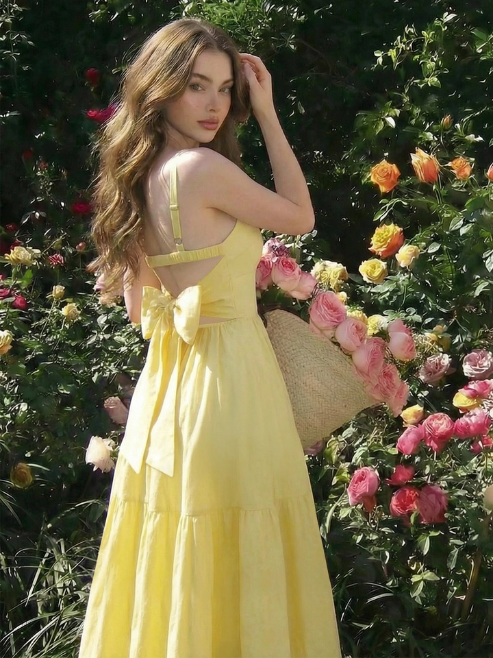 Savana Open Back A-Line Dress